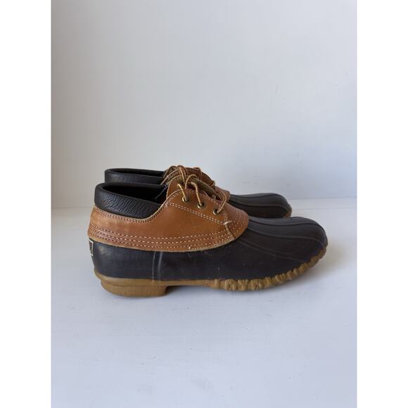 VTG LL Bean Maine Hunting Shoe Duck Low Boots Mens 7 / Womens 9 Made in USA - Picture 1 of 9